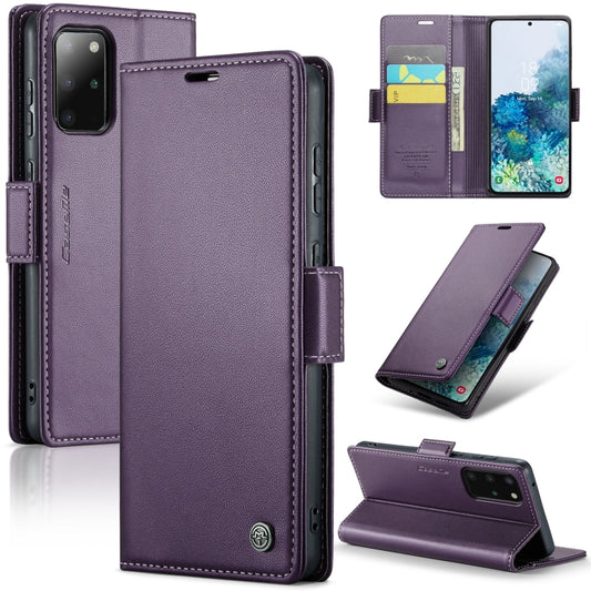 For Samsung Galaxy S20+ CaseMe 023 Butterfly Buckle Litchi Texture RFID Anti-theft Leather Phone Case(Pearly Purple) - Galaxy Phone Cases by CaseMe | Online Shopping UK | buy2fix