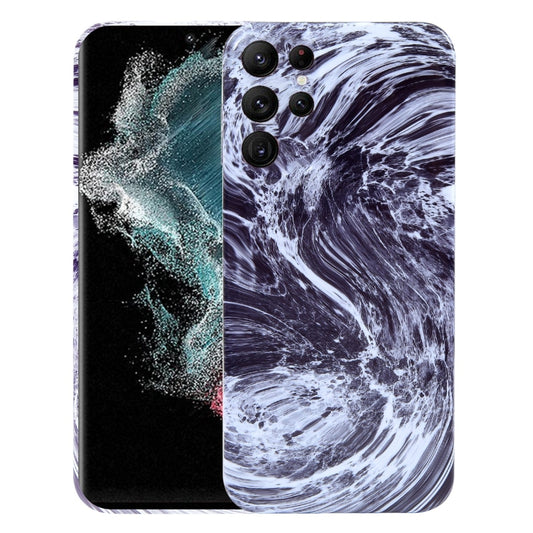 For Samsung Galaxy S22 Ultra 5G Marble Pattern Phone Case(Black White) - Galaxy S22 Ultra 5G Cases by buy2fix | Online Shopping UK | buy2fix