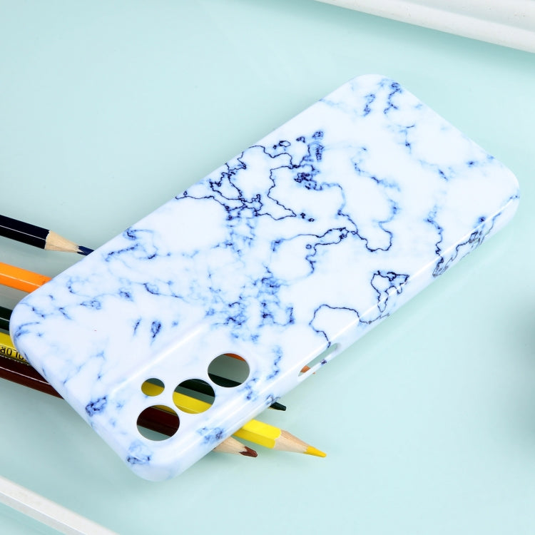 For Samsung Galaxy S22 Ultra 5G Marble Pattern Phone Case(Blue White) - Galaxy S22 Ultra 5G Cases by buy2fix | Online Shopping UK | buy2fix
