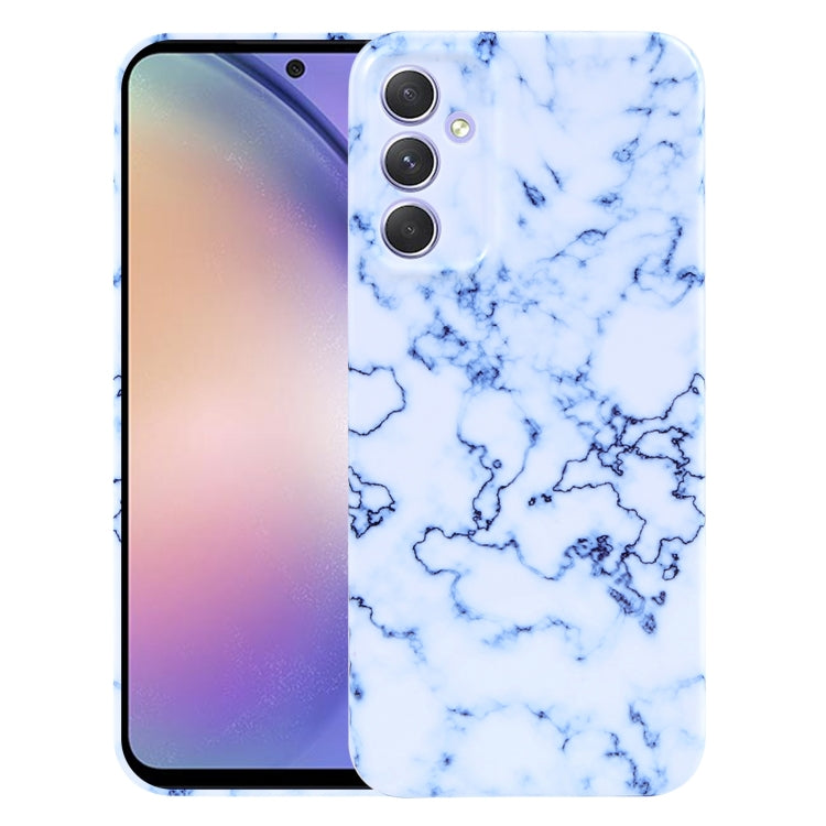 For Samsung Galaxy A54 Marble Pattern Phone Case(Blue White) - Galaxy Phone Cases by buy2fix | Online Shopping UK | buy2fix
