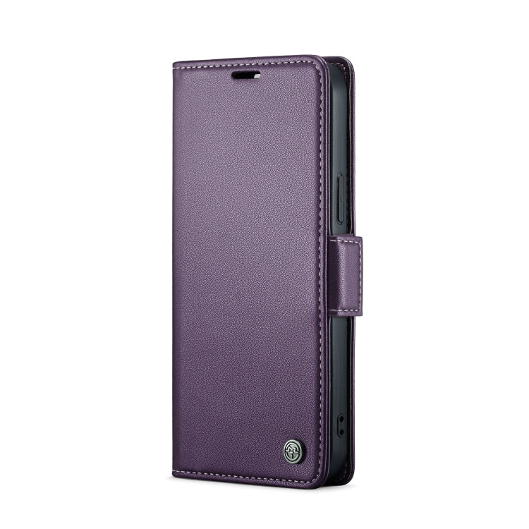 For iPhone 14 Pro Max CaseMe 023 Butterfly Buckle Litchi Texture RFID Anti-theft Leather Phone Case(Pearly Purple) - iPhone 14 Pro Max Cases by CaseMe | Online Shopping UK | buy2fix