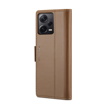 For Xiaomi Redmi Note 12 Pro+ 5G Global CaseMe 023 Butterfly Buckle Litchi Texture RFID Anti-theft Leather Phone Case(Brown) - Note 12 Pro+ Cases by CaseMe | Online Shopping UK | buy2fix