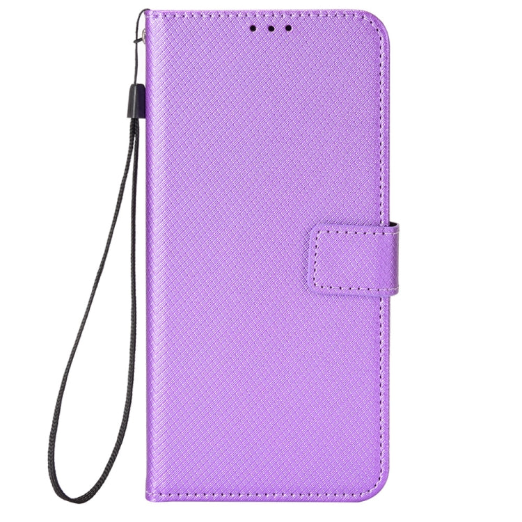 For Motorola Moto G52J 5G Diamond Texture Leather Phone Case(Purple) - Motorola Cases by buy2fix | Online Shopping UK | buy2fix