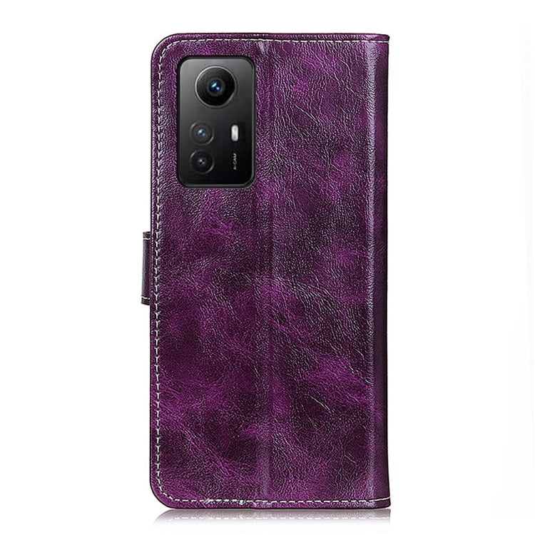 For Xiaomi Redmi Note 12S 4G Retro Crazy Horse Texture Horizontal Flip Leather Phone Case(Purple) - Xiaomi Cases by buy2fix | Online Shopping UK | buy2fix