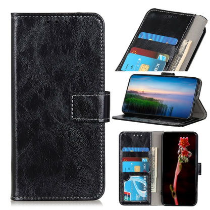For Xiaomi Redmi Note 12S 4G Retro Crazy Horse Texture Horizontal Flip Leather Phone Case(Black) - Xiaomi Cases by buy2fix | Online Shopping UK | buy2fix