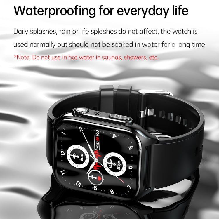 TK12 1.96 inch IP67 Waterproof Silicone Band Smart Watch Supports ECG / Remote Families Care / Bluetooth Call / Body Temperature Monitoring(Blue) - Smart Watches by buy2fix | Online Shopping UK | buy2fix