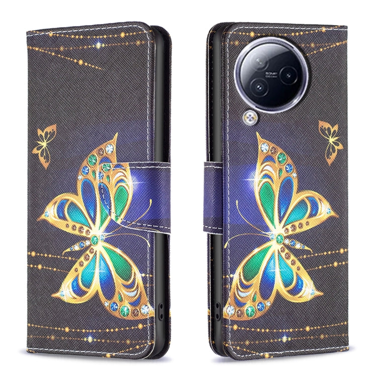 For Xiaomi Civi 3 5G Colored Drawing Pattern Leather Phone Case(Big Butterfly) - Xiaomi Cases by buy2fix | Online Shopping UK | buy2fix