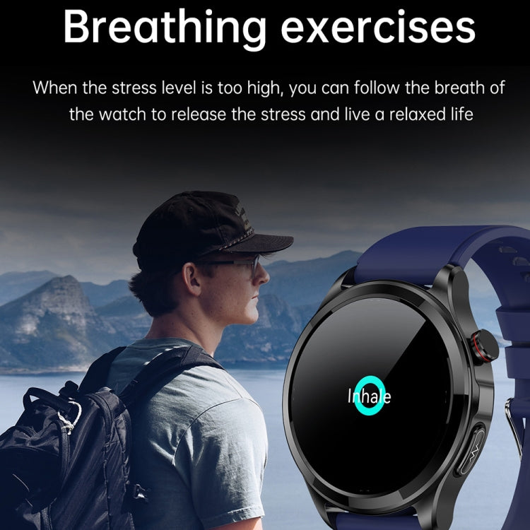 TK22 1.39 inch IP67 Waterproof Silicone Band Smart Watch Supports ECG / Non-invasive Blood Sugar(Blue) - Smart Watches by buy2fix | Online Shopping UK | buy2fix