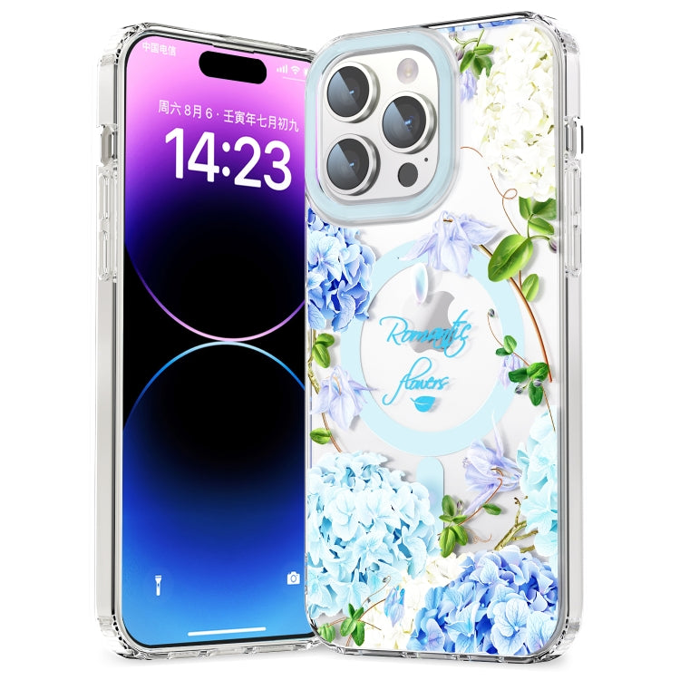 For iPhone 14 Pro MagSafe Magnetic TPU Phone Case(Small Floral) - iPhone 14 Pro Cases by buy2fix | Online Shopping UK | buy2fix
