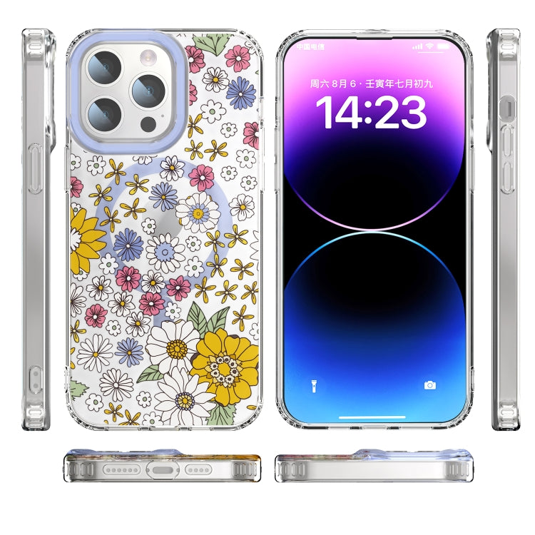 For iPhone 12 Pro MagSafe Magnetic TPU Phone Case(Little Flower) - iPhone 12 / 12 Pro Cases by buy2fix | Online Shopping UK | buy2fix