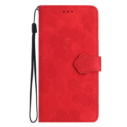 For Xiaomi 11T / 11T Pro Flower Embossing Pattern Leather Phone Case(Red) - Xiaomi Cases by buy2fix | Online Shopping UK | buy2fix