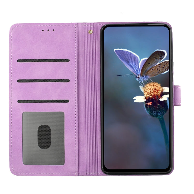 For Xiaomi Redmi Note 12S Flower Embossing Pattern Leather Phone Case(Purple) - Xiaomi Cases by buy2fix | Online Shopping UK | buy2fix