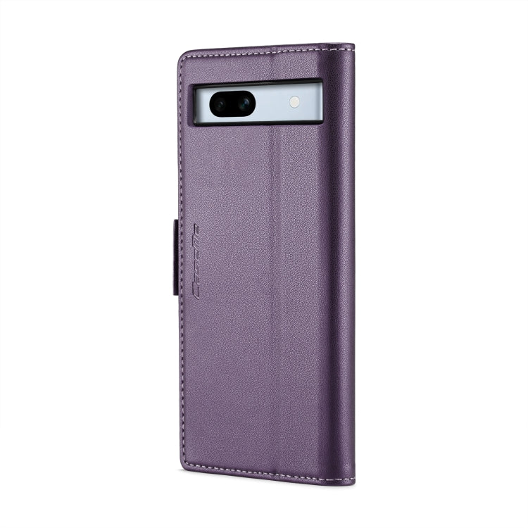 For Google Pixel 7a CaseMe 023 Butterfly Buckle Litchi Texture RFID Anti-theft Leather Phone Case(Pearly Purple) - Google Cases by CaseMe | Online Shopping UK | buy2fix