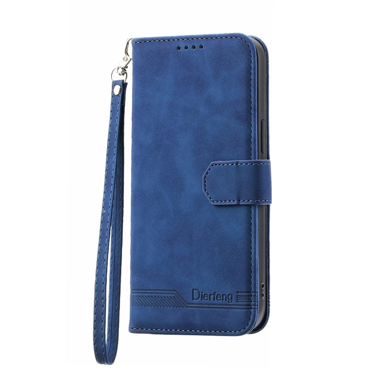 For Honor 90 5G Dierfeng Dream Line TPU + PU Leather Phone Case(Blue) - Honor Cases by buy2fix | Online Shopping UK | buy2fix