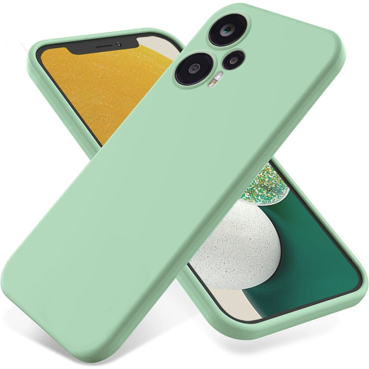 For Xiaomi Poco F5 5G / Note 12 Turbo Pure Color Liquid Silicone Shockproof Phone Case(Green) - Xiaomi Cases by buy2fix | Online Shopping UK | buy2fix