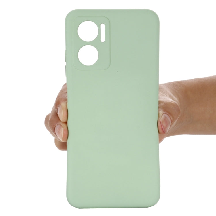 For Xiaomi Redmi 11 Prime 5G Pure Color Liquid Silicone Shockproof Phone Case(Green) - Xiaomi Cases by buy2fix | Online Shopping UK | buy2fix