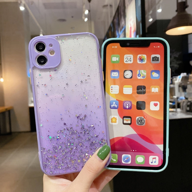 For iPhone 14 Pro Starry Gradient Glitter Powder TPU Phone Case(Transparent) - iPhone 14 Pro Cases by buy2fix | Online Shopping UK | buy2fix