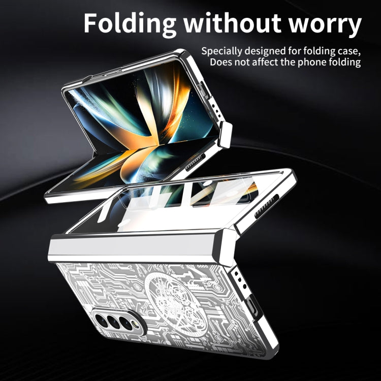 For Samsung Galaxy Z Fold3 5G Mechanical Legend Integrated Electroplating All-inclusive Phone Case(Silver) - Galaxy Phone Cases by buy2fix | Online Shopping UK | buy2fix