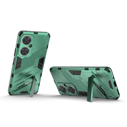 For Huawei nova 11i 4G Punk Armor 2 in 1 PC + TPU Phone Case with Holder(Green) - Huawei Cases by buy2fix | Online Shopping UK | buy2fix