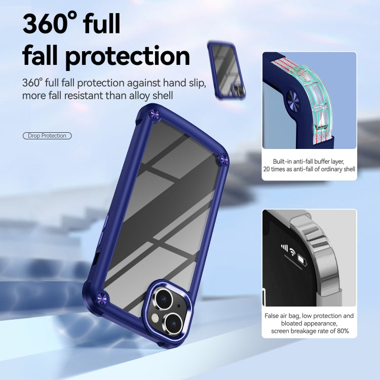 For iPhone 15 TPU + PC Lens Protection Phone Case(Blue) - iPhone 15 Cases by buy2fix | Online Shopping UK | buy2fix