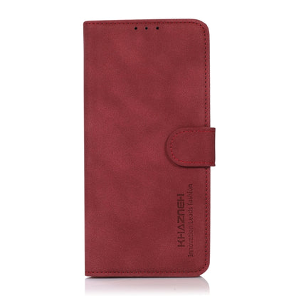 For iPhone 15 Pro KHAZNEH Matte Texture Leather Phone Case(Red) - iPhone 15 Pro Cases by buy2fix | Online Shopping UK | buy2fix