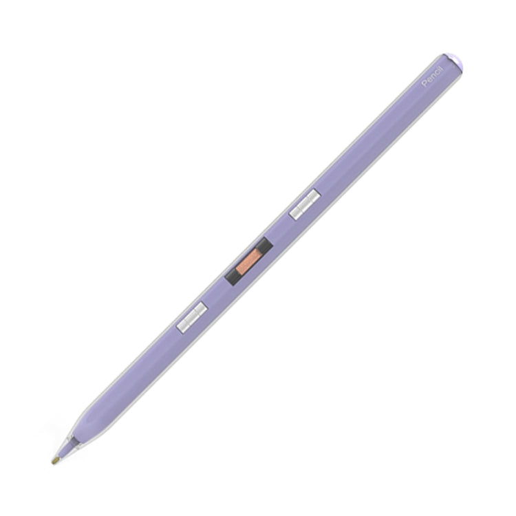 P10s Transparent Case Wireless Charging Stylus Pen for iPad 2018 or Later(Purple) - Stylus Pen by buy2fix | Online Shopping UK | buy2fix