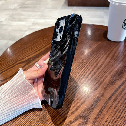 For iPhone 11 Solid Color Wave Texture TPU Phone Case(Black) - iPhone 11 Cases by buy2fix | Online Shopping UK | buy2fix