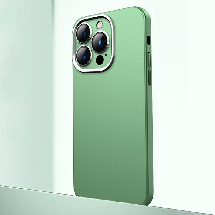 For iPhone 14 Pro Max Frosted Metal Material Phone Case with Lens Protection(Green) - iPhone 14 Pro Max Cases by buy2fix | Online Shopping UK | buy2fix