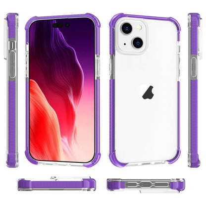 For iPhone 15 Four-corner Shockproof TPU + Acrylic Phone Case(Purple) - iPhone 15 Cases by buy2fix | Online Shopping UK | buy2fix