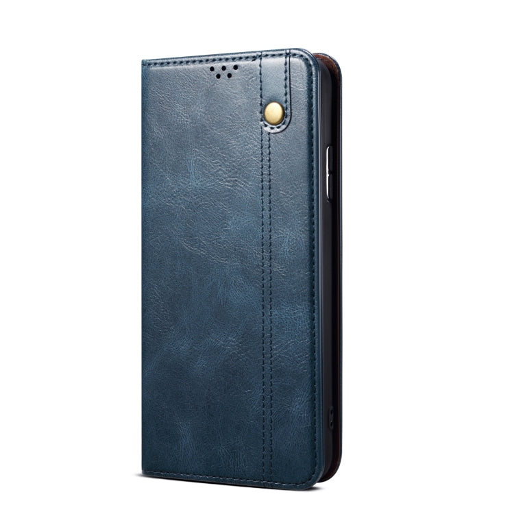 For Xiaomi 13 Lite / Civi 2 Oil Wax Crazy Horse Texture Leather Phone Case(Blue) - 13 Lite Cases by buy2fix | Online Shopping UK | buy2fix