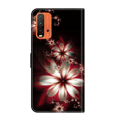 For Xiaomi Redmi 9T Crystal 3D Shockproof Protective Leather Phone Case(Fantastic Flower) - Xiaomi Cases by buy2fix | Online Shopping UK | buy2fix