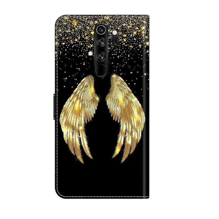 For Xiaomi Redmi Note 8 Pro Crystal 3D Shockproof Protective Leather Phone Case(Golden Wings) - Xiaomi Cases by buy2fix | Online Shopping UK | buy2fix