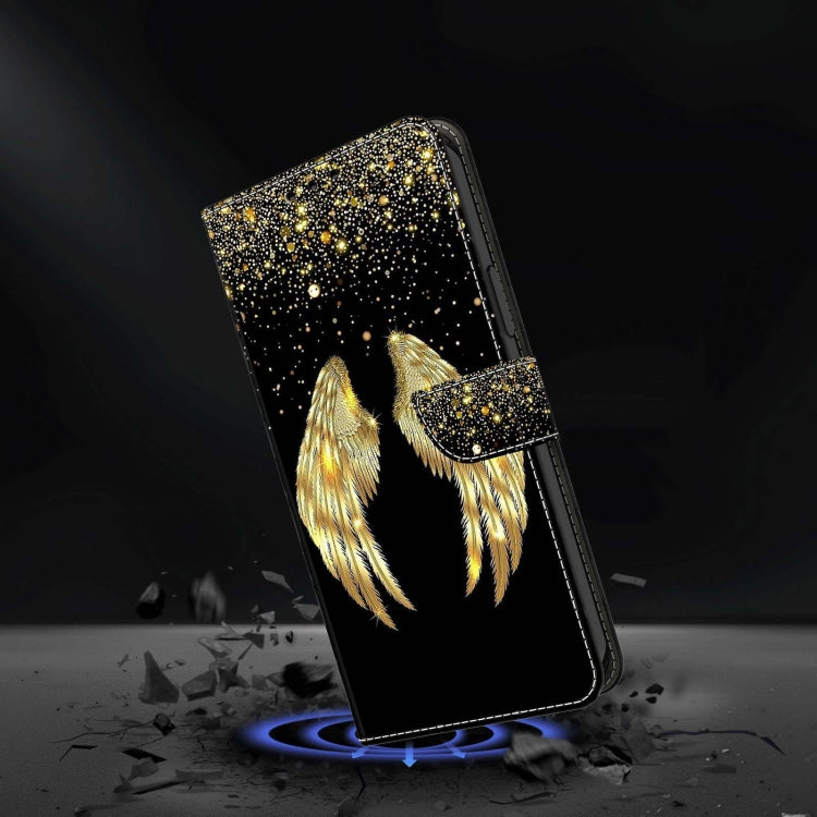 For Xiaomi Redmi Note 11 Global Crystal 3D Shockproof Protective Leather Phone Case(Golden Wings) - Xiaomi Cases by buy2fix | Online Shopping UK | buy2fix
