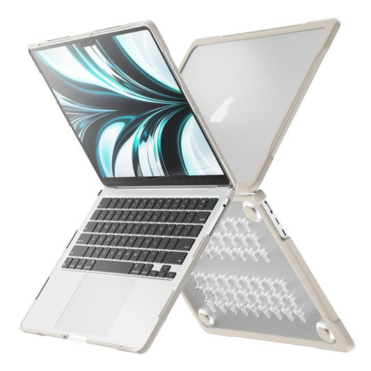 For MacBook Air 13.6 inch A2681 2022 Translucent Laptop Protective Case(Khaki) - MacBook Air Cases by buy2fix | Online Shopping UK | buy2fix