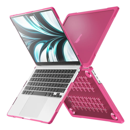 For MacBook Air 13.6 inch A2681 2022 Translucent Laptop Protective Case(Rose Red) - MacBook Air Cases by buy2fix | Online Shopping UK | buy2fix