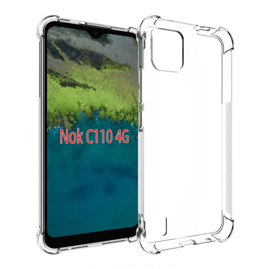 For Nokia C110 4G Shockproof Non-slip Thickening TPU Phone Case(Transparent) - Nokia Cases by buy2fix | Online Shopping UK | buy2fix