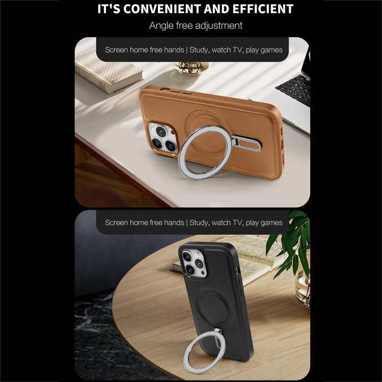 For iPhone 11 Pro Max MagSafe Magnetic Holder Phone Case(Black) - iPhone 11 Pro Max Cases by buy2fix | Online Shopping UK | buy2fix