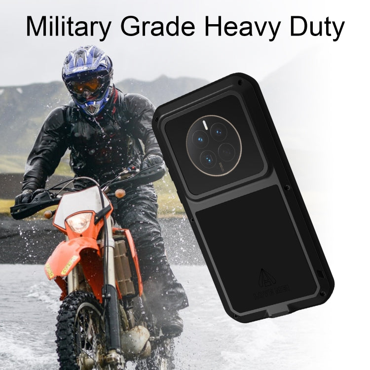 For Huawei Mate 50 Pro LOVE MEI POWERFUL Metal Shockproof Life Waterproof Dustproof Phone Case(White) - Huawei Cases by LOVE MEI | Online Shopping UK | buy2fix