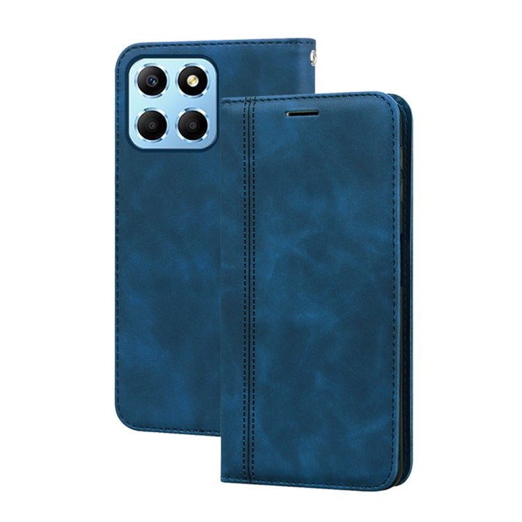 For Honor X8 5G/Play6C 5G/X6 4G/X6S/70 Lite Frosted Business Magnetic Horizontal Flip PU Phone Case(Blue) - Honor Cases by buy2fix | Online Shopping UK | buy2fix