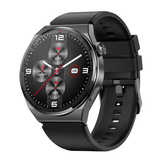 KT62 1.36 inch TFT Round Screen Smart Watch Supports Bluetooth Call/Blood Oxygen Monitoring, Strap:Silicone Strap(Black) - Smart Watches by buy2fix | Online Shopping UK | buy2fix