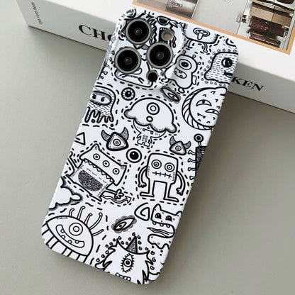 For iPhone 13 Pro Max Painted Pattern Precise Hole PC Phone Case(Block Monster) - iPhone 13 Pro Max Cases by buy2fix | Online Shopping UK | buy2fix