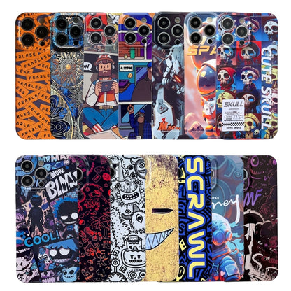 For iPhone XS Max Painted Pattern Precise Hole PC Phone Case(Working Comics) - More iPhone Cases by buy2fix | Online Shopping UK | buy2fix