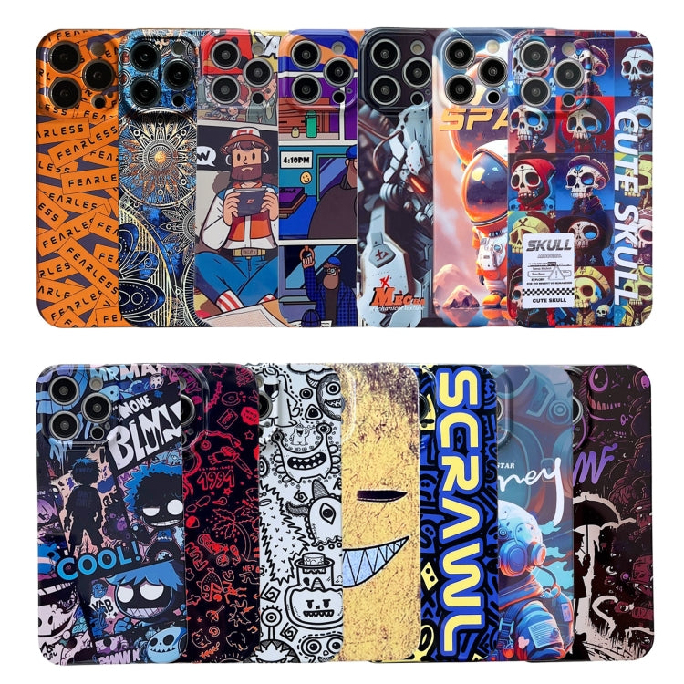 For iPhone 12 Pro Max Painted Pattern Precise Hole PC Phone Case(Cute Skull) - iPhone 12 Pro Max Cases by buy2fix | Online Shopping UK | buy2fix