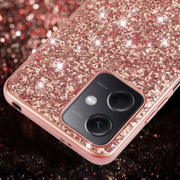 For Xiaomi Redmi Note 12 4G/5G Global Glitter Powder Shockproof TPU Phone Case(Black) - Note 12 Cases by buy2fix | Online Shopping UK | buy2fix