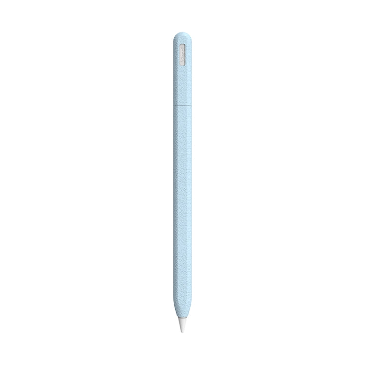 For Apple Pencil 2 LOVE MEI Frosted Leather Texture Silicone Protective Pen Case(Blue) - Pencil Accessories by LOVE MEI | Online Shopping UK | buy2fix