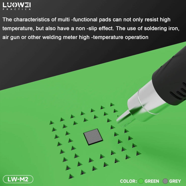 Luowei LW-M2 Multi-function Microscope Repair Silicone Pad Tin Planting Platform(Grey) - Working Mat by buy2fix | Online Shopping UK | buy2fix