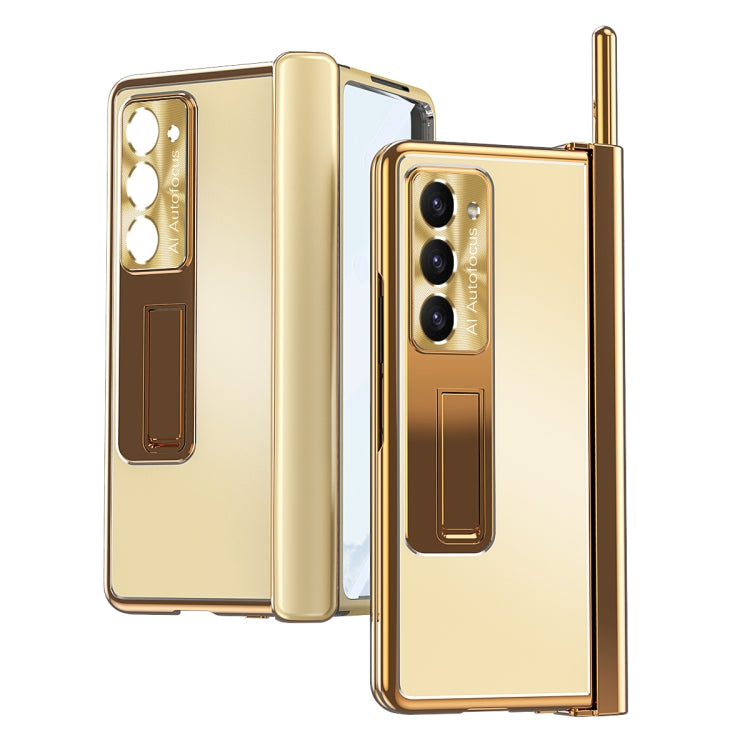 For Samsung Galaxy Z Fold5 Aluminum Alloy Double Hinge Shockproof Phone Protective Case(Champagne Gold) - Galaxy Z Fold5 Cases by buy2fix | Online Shopping UK | buy2fix