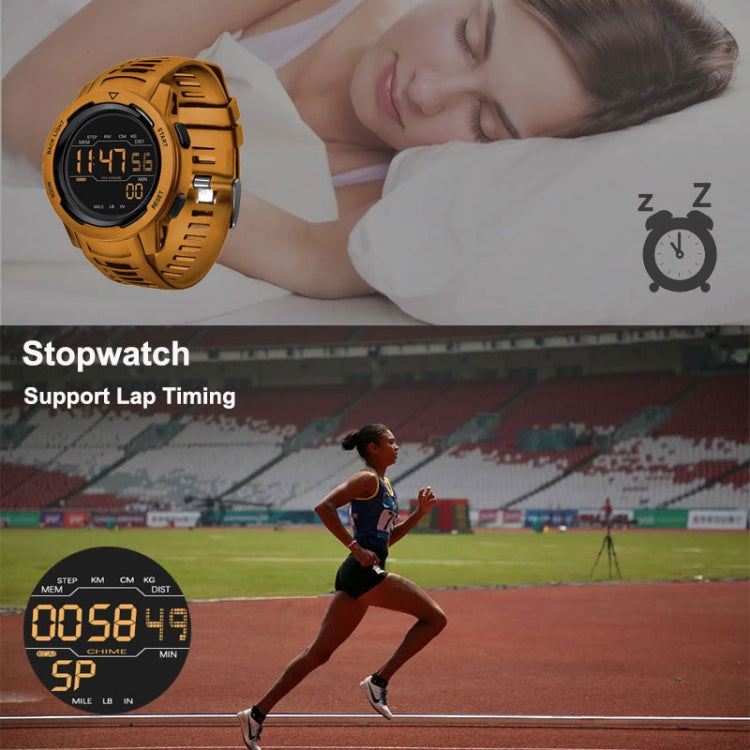 SPOVAN P100 LED Luminous Pedometer Multifunctional Sports Electronic Watch(Red) - LED Digital Watches by SPOVAN | Online Shopping UK | buy2fix