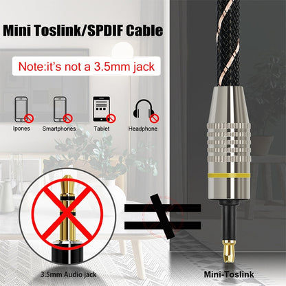 10m EMK OD6.0mm Square Port to Round Port Set-top Box Digital Audio Optical Fiber Connecting Cable - Audio Optical Cables by EMK | Online Shopping UK | buy2fix