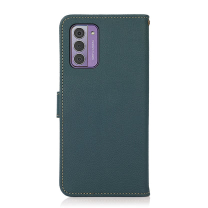 For Nokia G42 KHAZNEH Custer Genuine Leather RFID Phone Case(Green) - Nokia Cases by buy2fix | Online Shopping UK | buy2fix